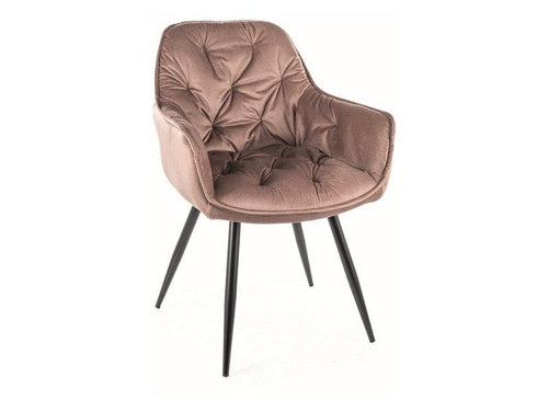 Sedia da pranzo in velluto Clyde Monolith Beige