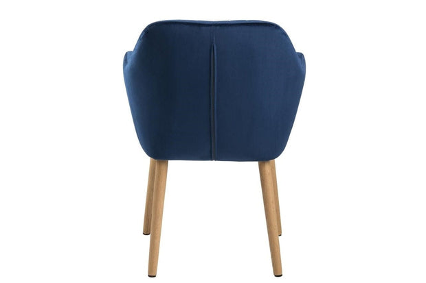 Sedia da pranzo in velluto Emilia Blu (5)