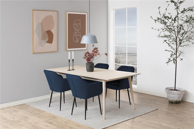Sedia da pranzo in velluto Emilia Blu (2)