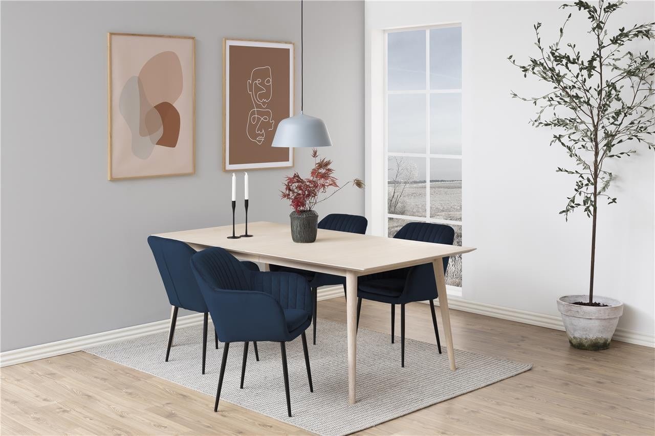Sedia da pranzo in velluto Emilia Blu (3)
