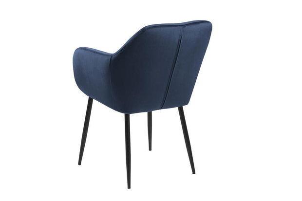 Sedia da pranzo in velluto Emilia Blu (5)