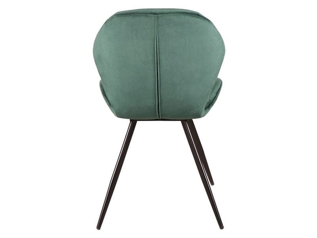 Sedia da pranzo in velluto Genos Verde (4)