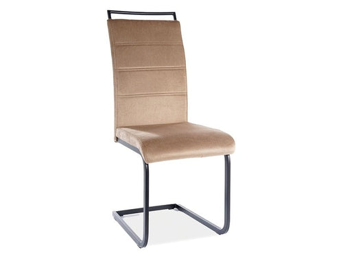 Sedia da pranzo in velluto Han-441 Beige