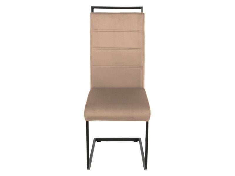Sedia da pranzo in velluto Han-441 Beige (1)