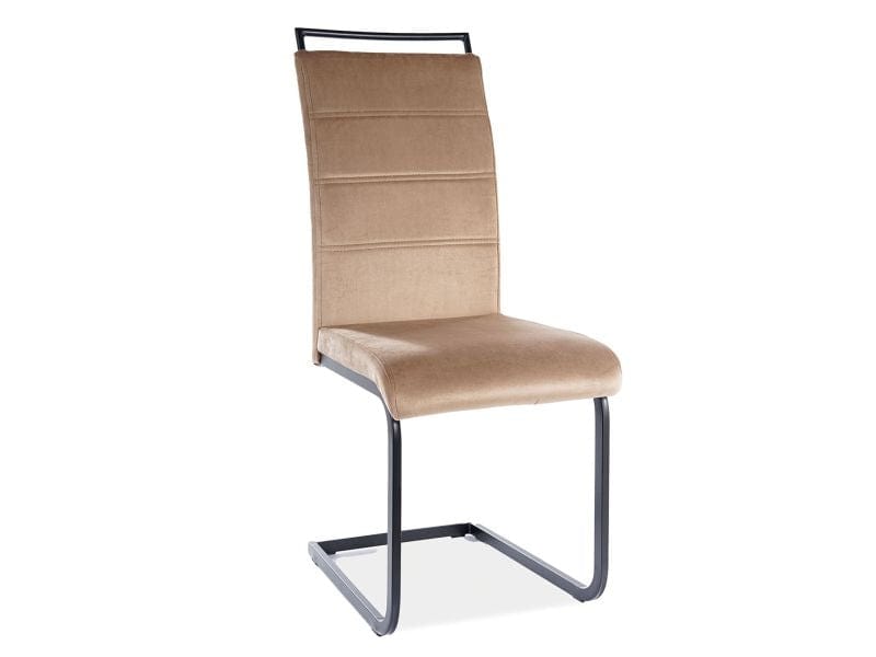Sedia da pranzo in velluto Han-441 Beige (2)