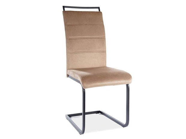 Sedia da pranzo in velluto Han-441 Beige (2)