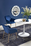 Sedia da pranzo in velluto Kai-306 Blu (2)