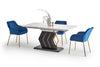 Sedia da pranzo in velluto Kai-306 Blu (3)