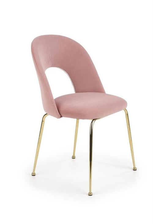 Sedia da pranzo in velluto Kai-385 Rosa