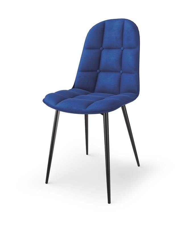 Sedia da pranzo in velluto Kai-417 Blu (1)
