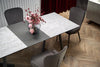 Sedia da pranzo in velluto Kai-425 Grigio (3)