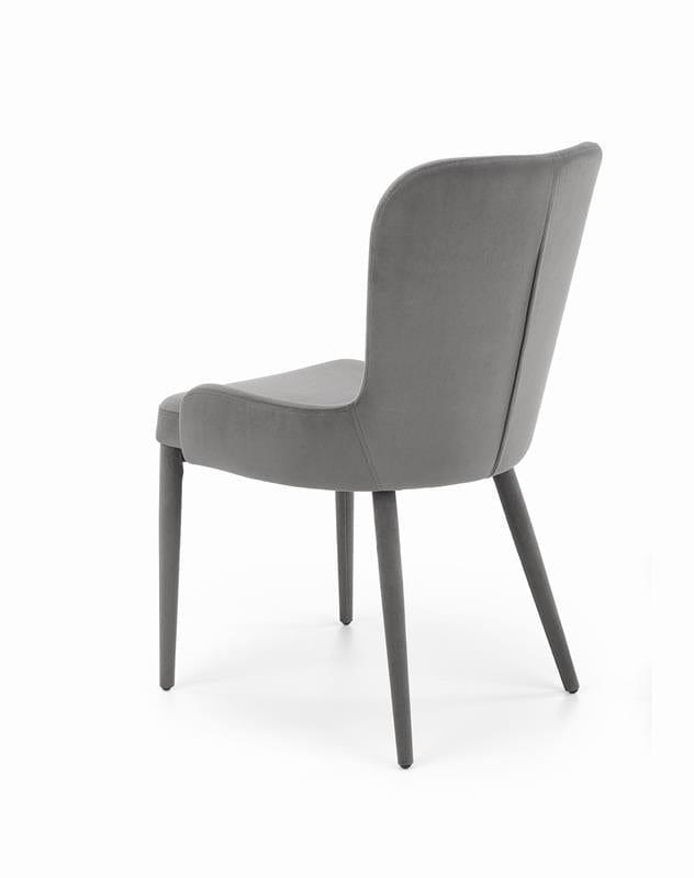 Sedia da pranzo in velluto Kai-425 Grigio (8)