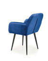Sedia da pranzo in velluto Kai-429 Blu (4)