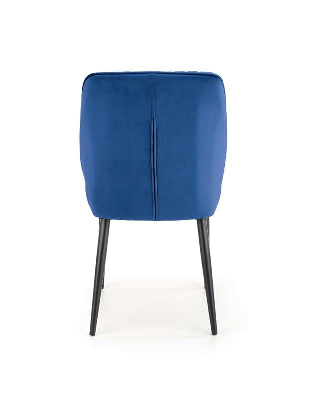 Sedia da pranzo in velluto Kai-432 Blu (2)