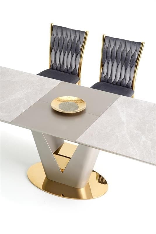 Sedia da pranzo in velluto Kai-436 Grigio (5)