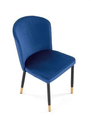 Sedia da pranzo in velluto Kai-446 Blu (1)