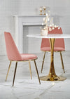 Sedia da pranzo in velluto Kai-460 Rosa (2)