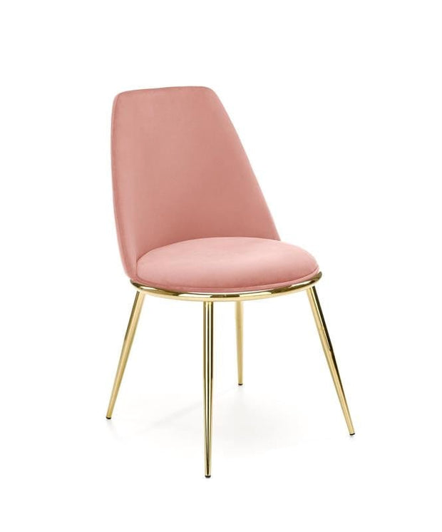 Sedia da pranzo in velluto Kai-460 Rosa (7)