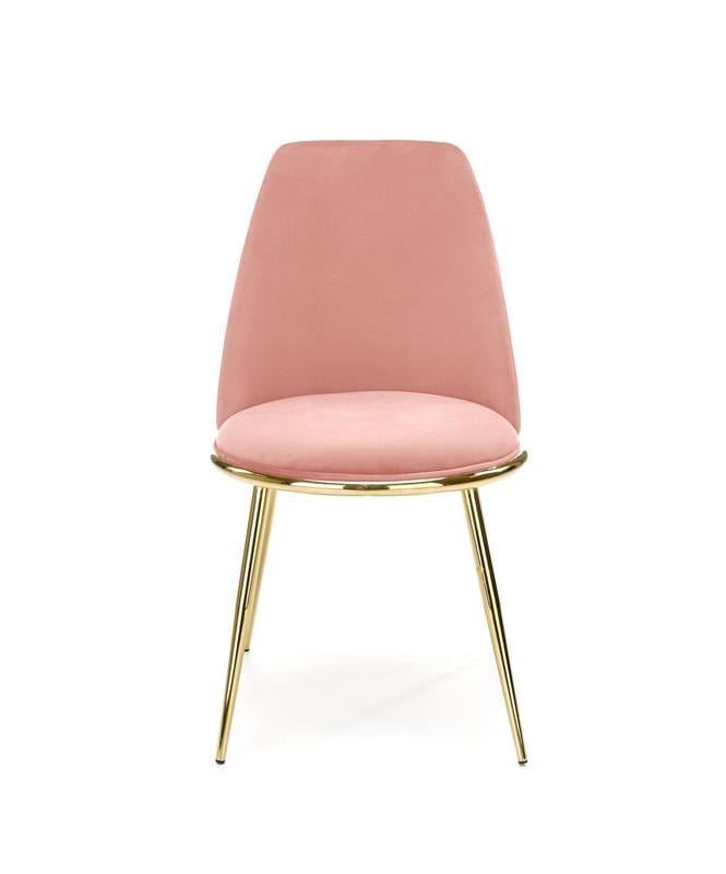 Sedia da pranzo in velluto Kai-460 Rosa (9)