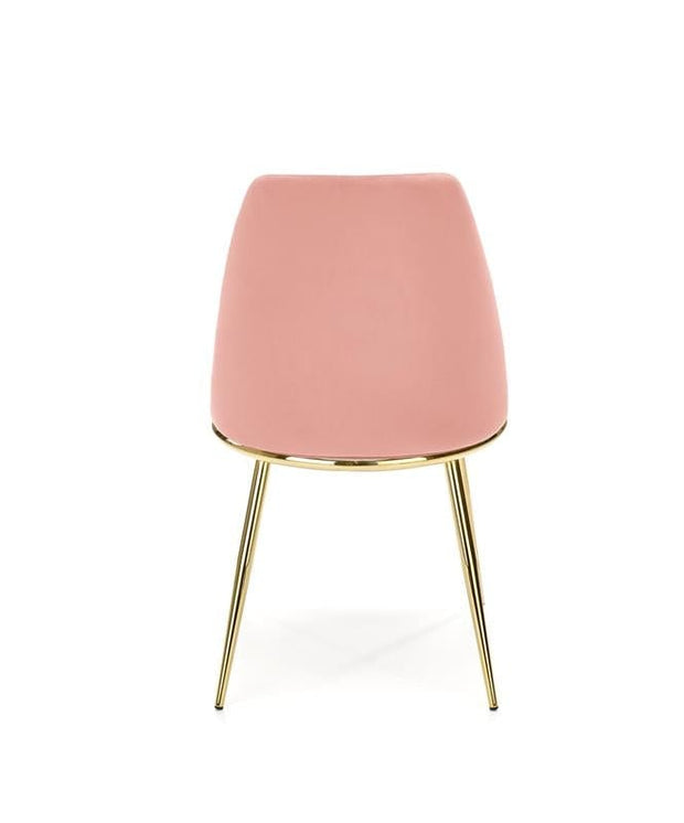 Sedia da pranzo in velluto Kai-460 Rosa (10)