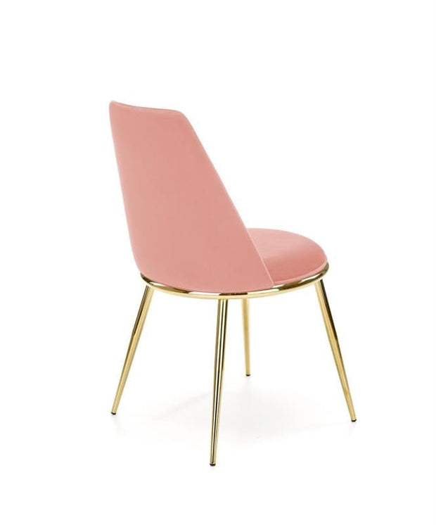 Sedia da pranzo in velluto Kai-460 Rosa (12)