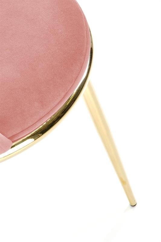 Sedia da pranzo in velluto Kai-460 Rosa (15)