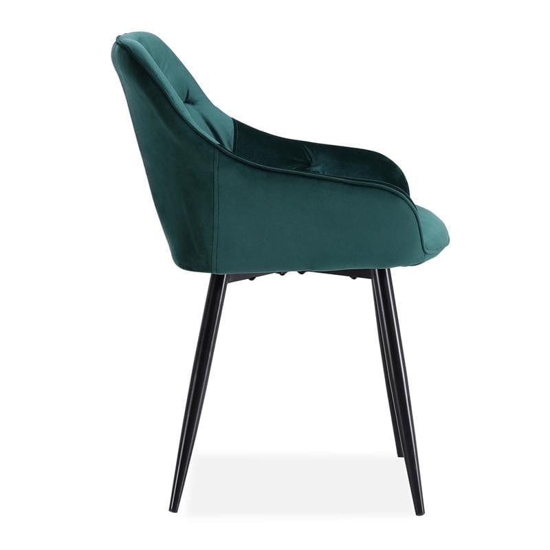 Sedia da pranzo in velluto Kai-487 Verde (3)