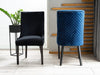 Sedia da pranzo in velluto Leontine Blu (2)