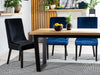 Sedia da pranzo in velluto Leontine Blu (3)