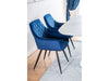 Sedia da pranzo in velluto Lilibet Blu (7)