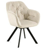 Sedia da pranzo in velluto Lola Beige