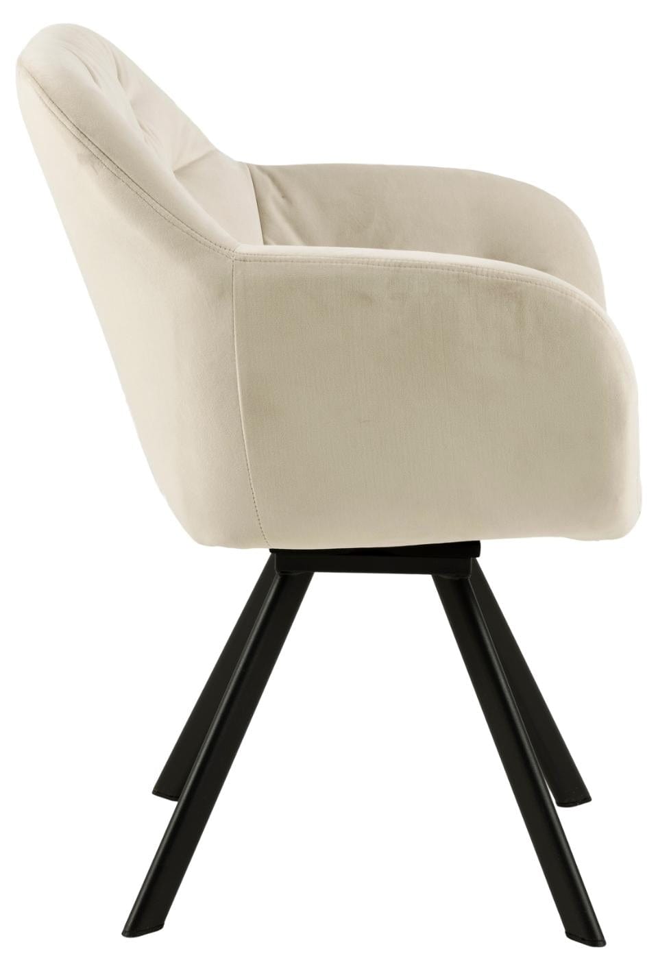 Sedia da pranzo in velluto Lola Beige (2)