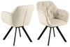 Sedia da pranzo in velluto Lola Beige (3)