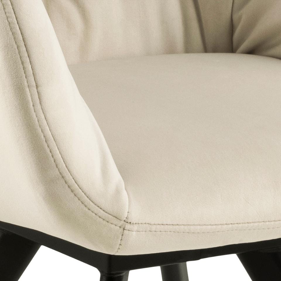 Sedia da pranzo in velluto Lola Beige (5)
