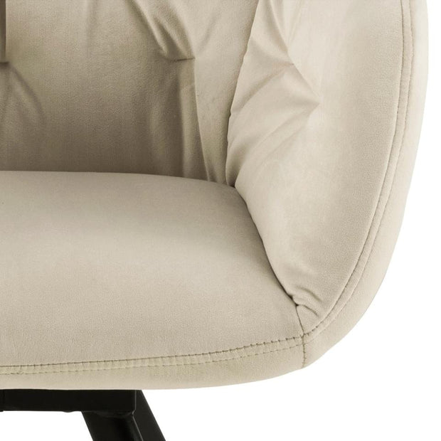Sedia da pranzo in velluto Lola Beige (6)