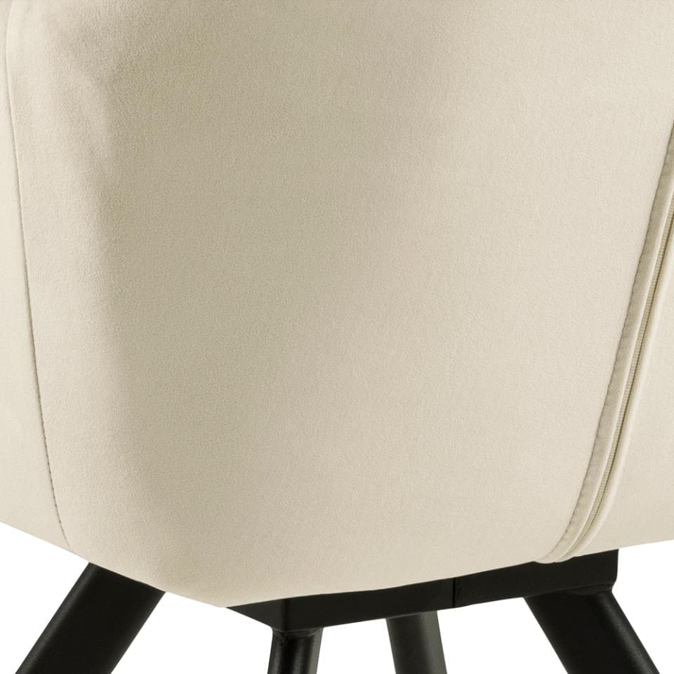 Sedia da pranzo in velluto Lola Beige (7)