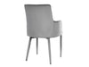 Sedia da pranzo in velluto Richelle Grigio (4)