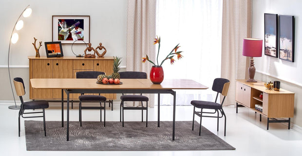 Sedia da pranzo in velluto Samart Grigio (2)