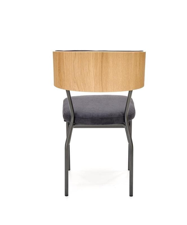 Sedia da pranzo in velluto Samart Grigio (11)