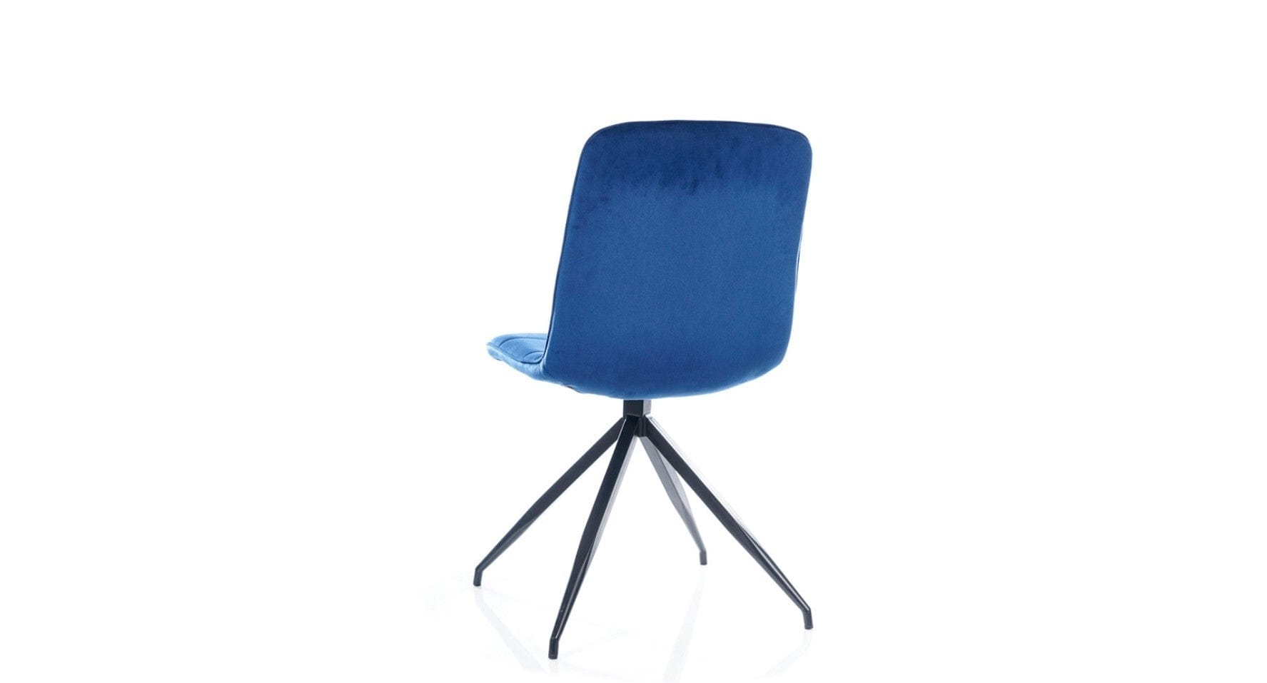 Sedia da pranzo in velluto Telmo Blu (4)