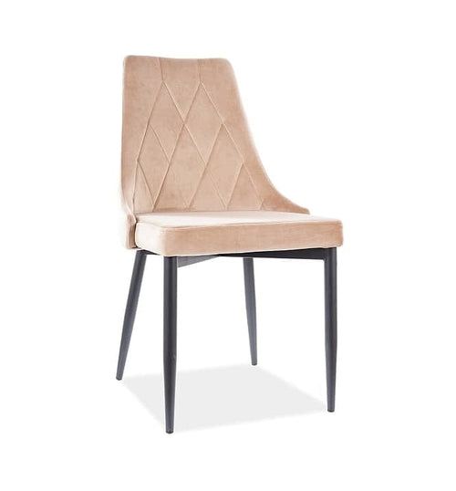 Sedia da pranzo in velluto Trisha B Beige
