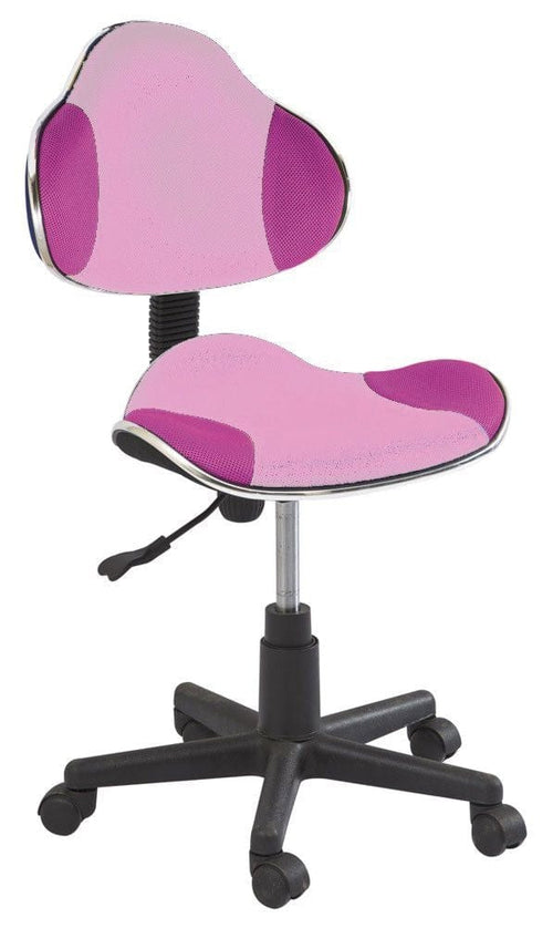 Sedia da scrivania per bambini in tessuto Q-G2 Rosa