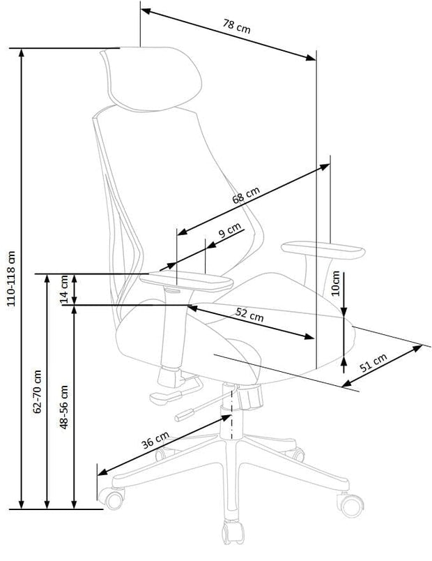 Sedia da ufficio Hnasel Nero (6)