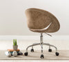Sedia da ufficio imbottita in ecopelle, Relax Brown, l61xL54xH88-95 cm (2)