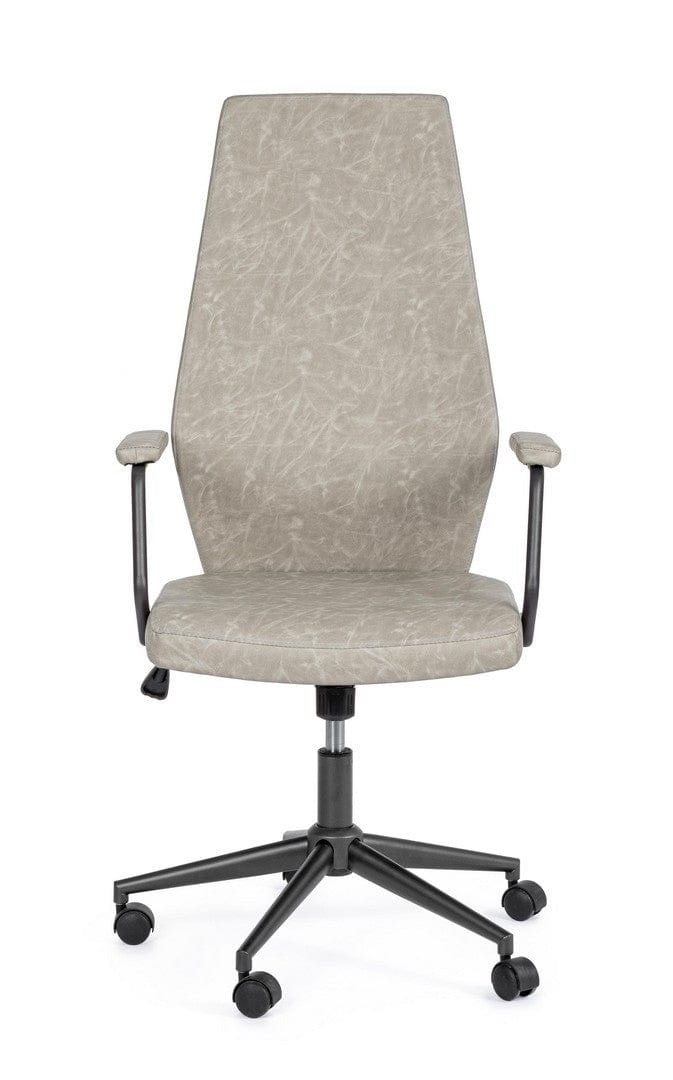 Sedia da ufficio in ecopelle Jamie Grigio (1)
