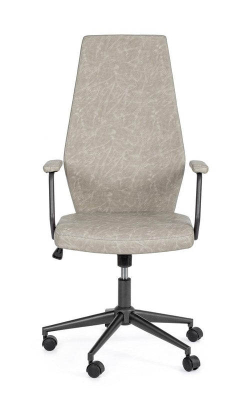 Sedia da ufficio in ecopelle Jamie Grigio (1)