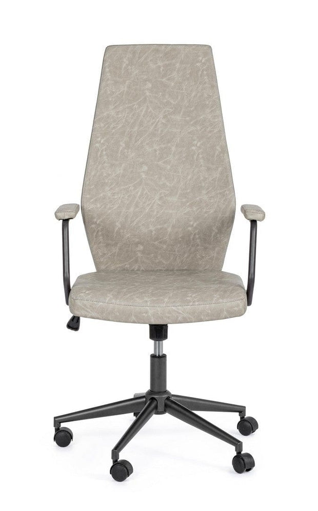 Sedia da ufficio in ecopelle Jamie Grigio (1)