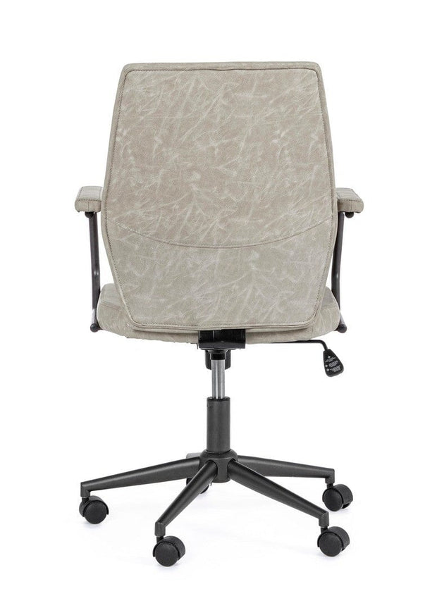 Sedia da ufficio in ecopelle Jamie Piccola Grigio (3)