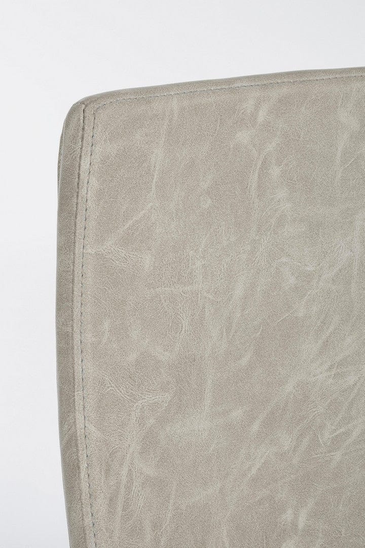 Sedia da ufficio in ecopelle Jamie Piccola Grigio (4)