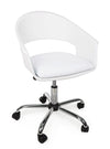Sedia da ufficio in ecopelle Wells Bianco